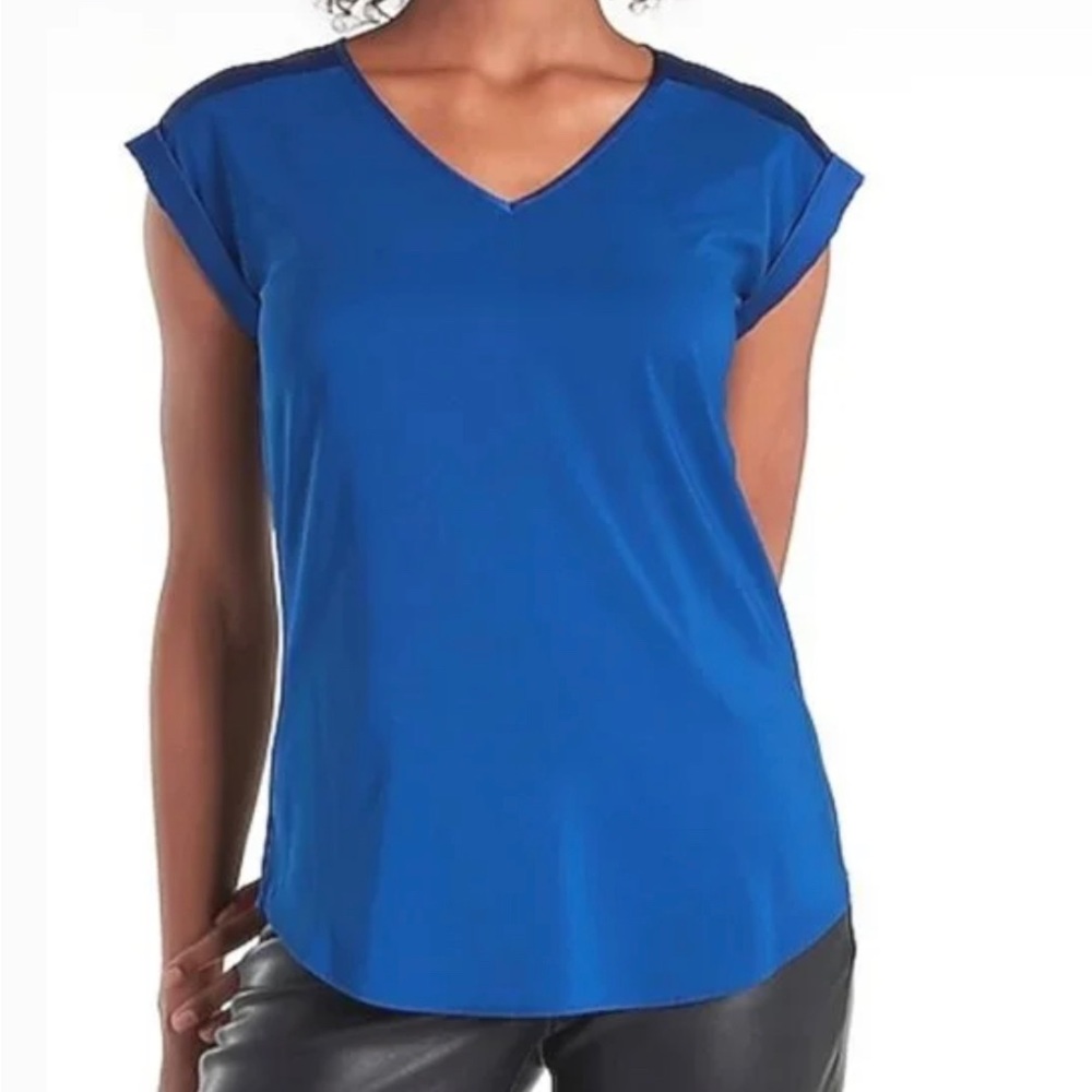 Express satin V neck gramercy tee size small NWT